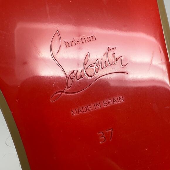 Christian Louboutin Mariza Zeppa 130 Black Espadrille Wedge Sandal EU 37 - Picture 12 of 12